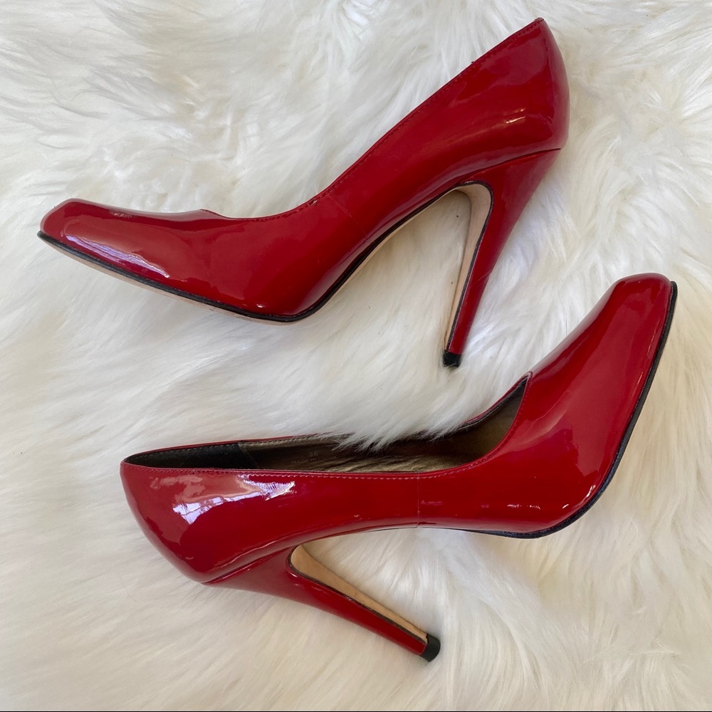 ALDO Red Patent Pumps